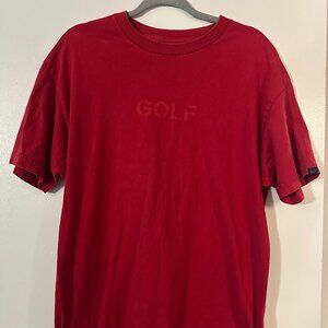 GOLF WANG Monochrome Logo Tee Red L